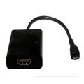 Usb Male To Female Hdmi Mhl Cable , Abs Black 576i 1080i For Mobile Phones